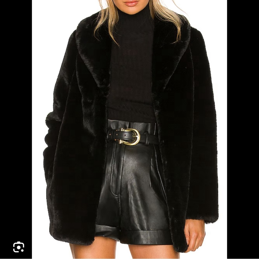 Black Majorelle Fur Coat